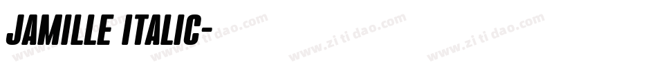 Jamille Italic字体转换